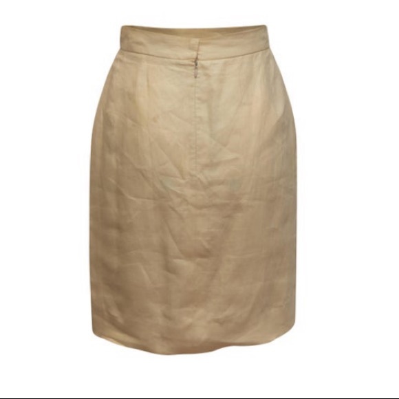 CHANEL BOUTIQUE VINTAGE LINEN SKIRT - Picture 9 of 9
